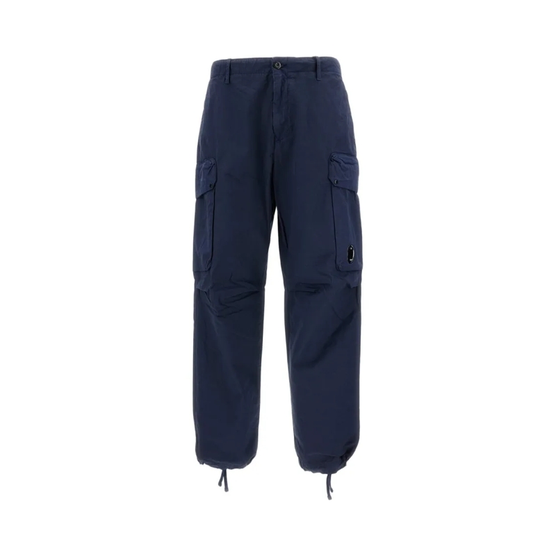 CP Company Pantalon Boxy Fit Cargo Pants With Multi-Pocket Design Blue