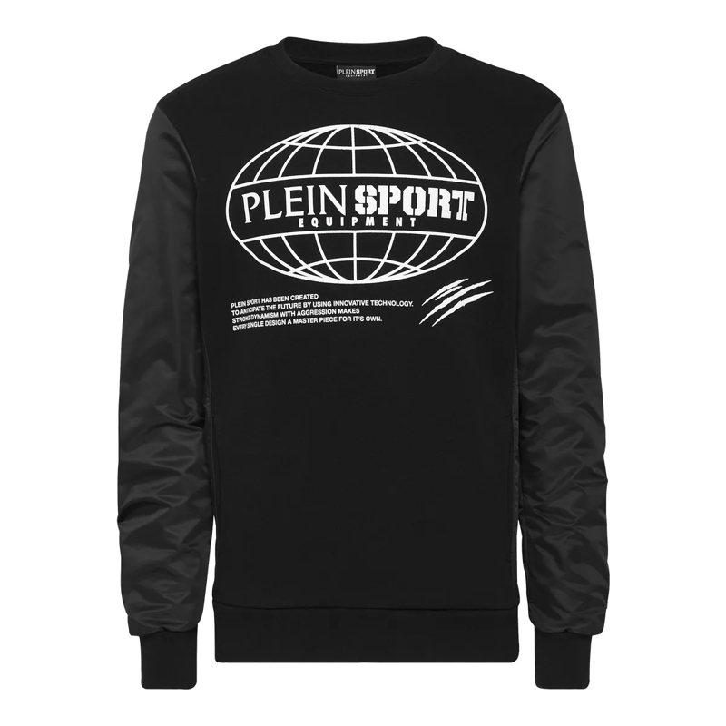 Plein Sport Top Sweatshirt Global Express Edition schwarz
