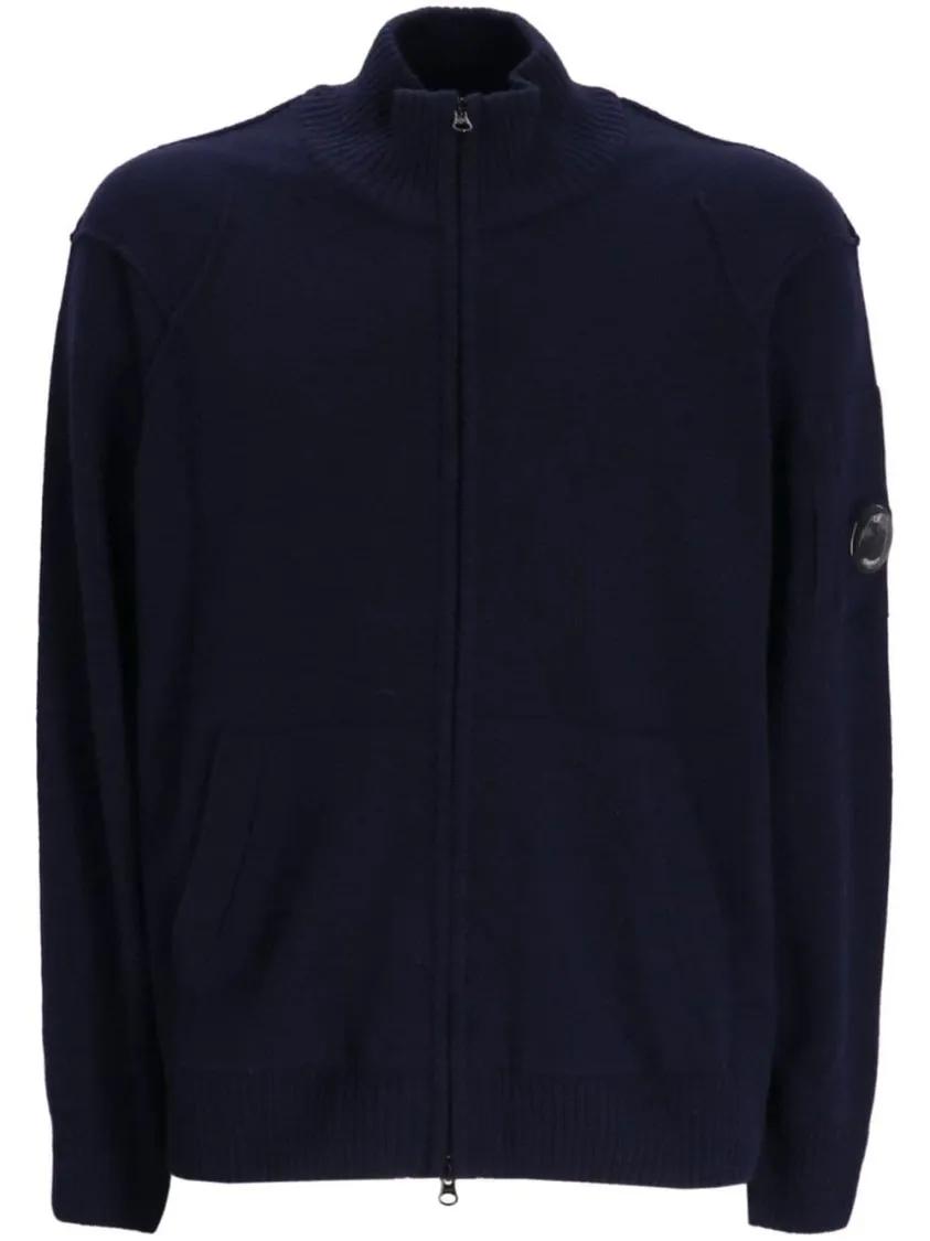 CP Company - Blue Wool Cardigan - Größe M - blau