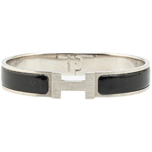 Hermès Bracelet Enamel Clic H Bracelet PM schwarz