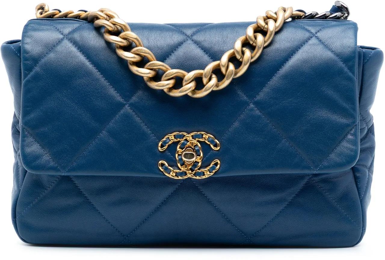 Chanel Hobo Bags - Large Lambskin 19 Flap - Gr. unisize - in Blau - für Damen