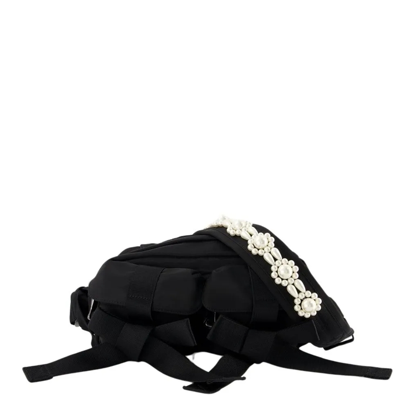 Simone Rocha Clutch Bow Crossbody - Simone Rocha - Nylon - Black Black