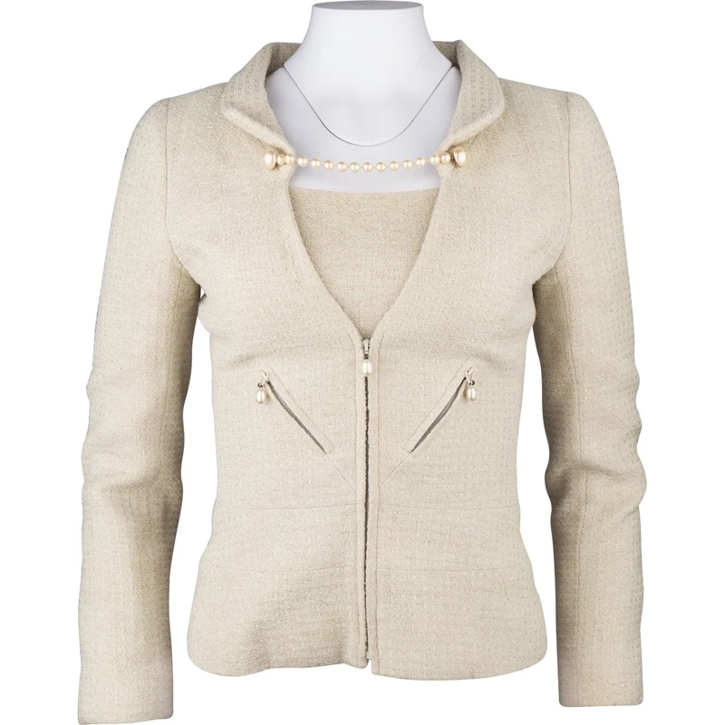 Chanel Übergangsjacke Chanel Glitter Tweed Set Jacket (DE35 / FR38) mehrfarbig