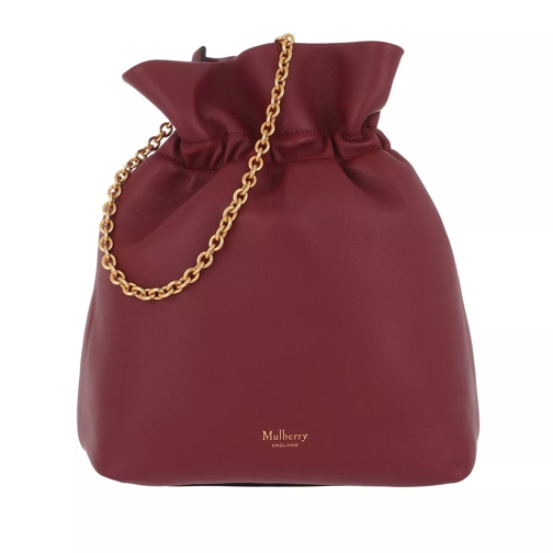 Mulberry Lynton Mini Bucket Bag Leather Antique Ruby Bucket Bag