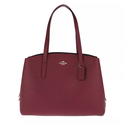 Coach Pebble Leather Charlie 40 Carryall Bag Deep Red Shopping Bag