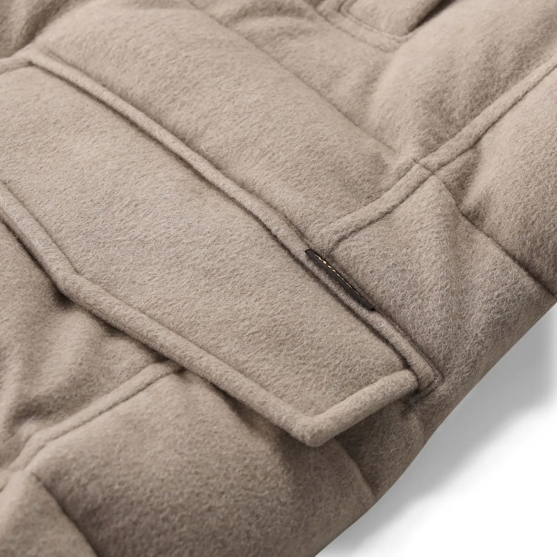 Moorer Gewatteerd jack Parka Saturno B5L aus Kaschmir beige(Image 6)