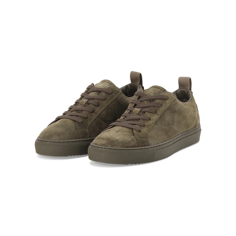 Belstaff Schnürschuhe Sneaker aus Veloursleder grün