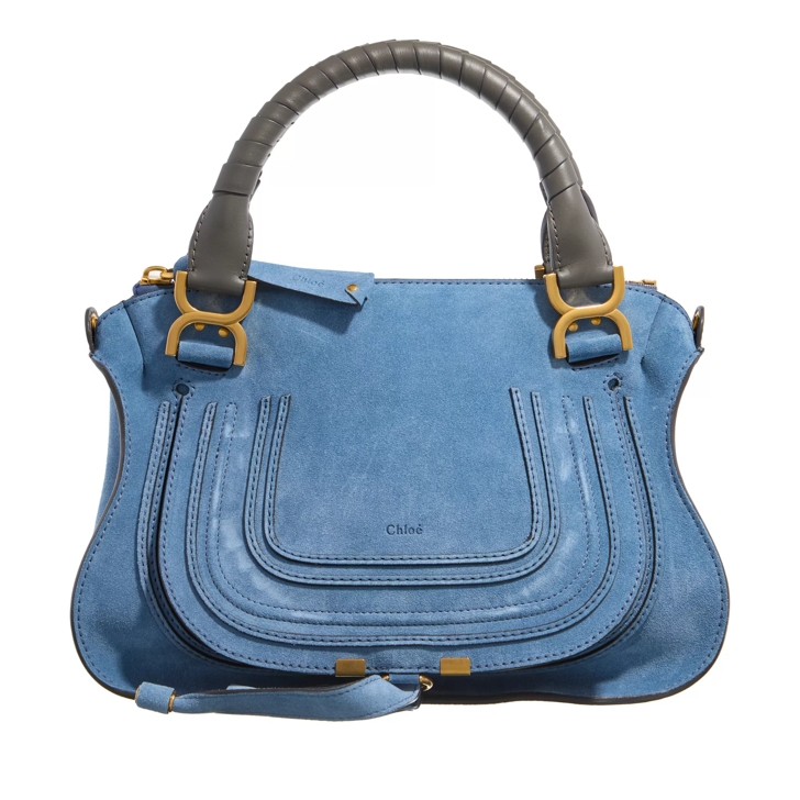 Chloé Marcie Zip Up Top Handle Bag Heaven Blue | Satchel