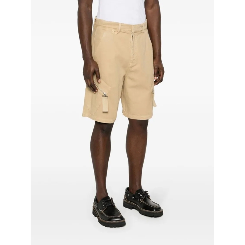 Jacquemus Casual Shorts Sand Beige Cotton Canvas Shorts Neutrals
