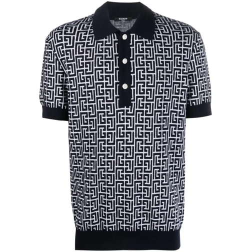 Balmain Multicolored Monogram-Print Polo Shirt Multicolor 