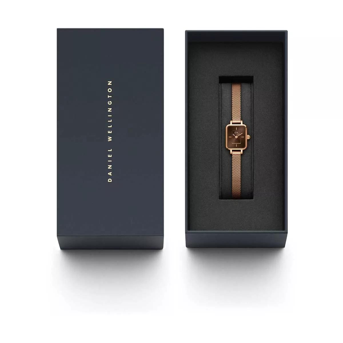 Thumbnail - Daniel Wellington Uhr - Dw Quadro Mini Melrose Rg 15X18Mm Amber Sunray - Gr. unisize - in Gold - für Damen