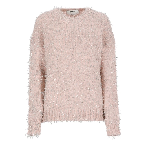 MSGM Trui Lurex Sweater Pink