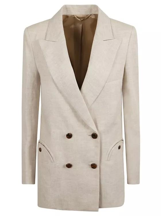 BLAZE%27 - Light Beige Double-Breasted Jacket - Größe 2 -