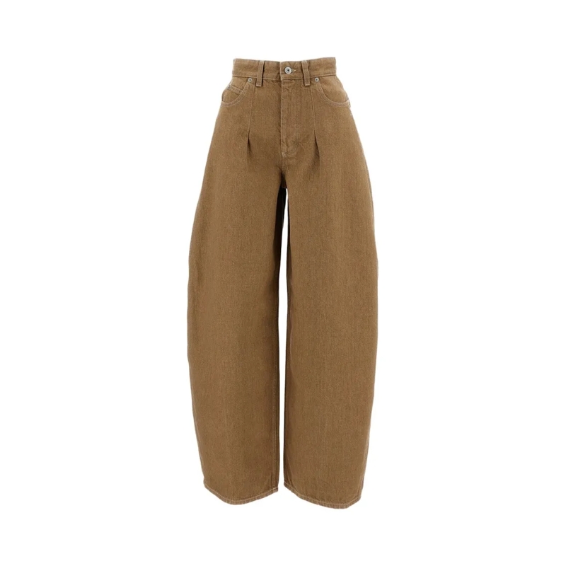 Jacquemus Jeans Denim 'De.-Nimes' Ovalo Trousers Brown
