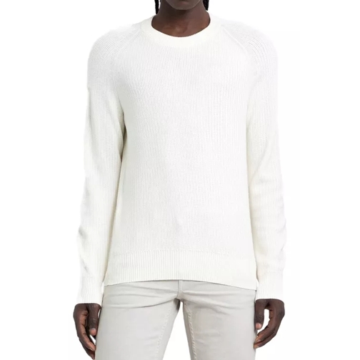 Tom Ford Textured Wool Silk Sweater White 