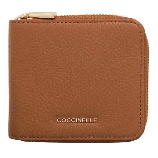 Coccinelle Metallic Soft Cuir Portemonnaie mit Zip-Around-Reißverschluss