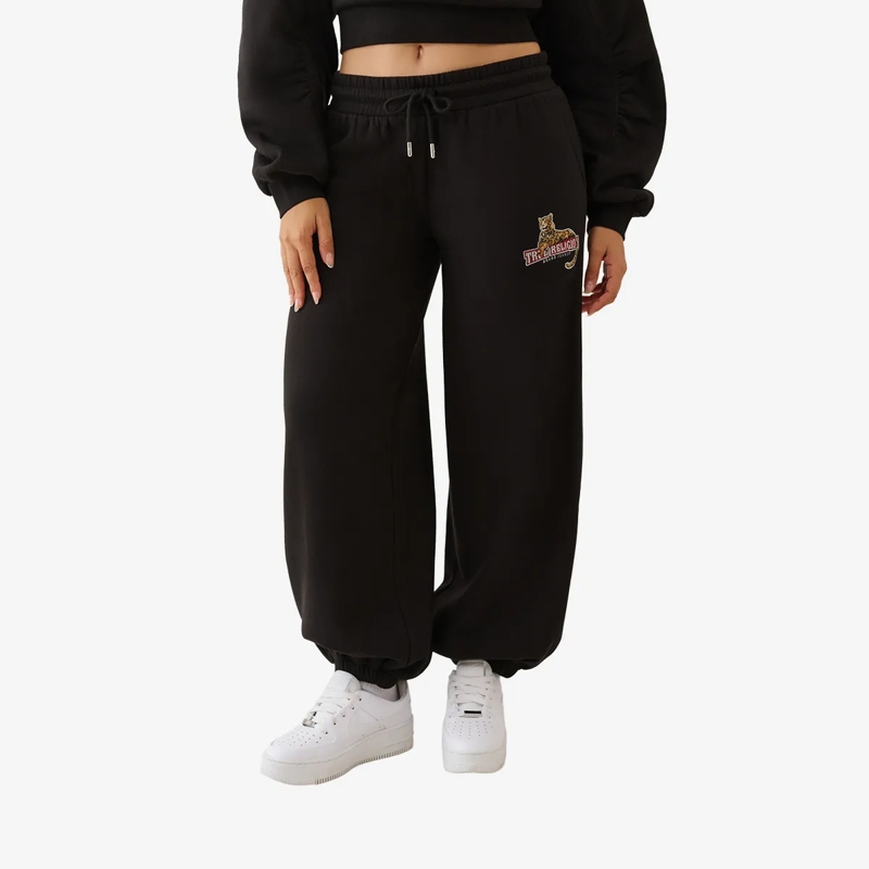 True Religion Jogginghose Sweatpant LEOPARD CRYSTAL BAGGY schwarz(Image 6)