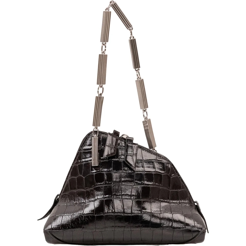 The Attico Clutch Clutch La Scala con Tracolla Gioiello schwarz