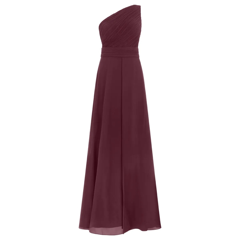 Apart Abendkleid One-Shoulder Chiffonkleid rot