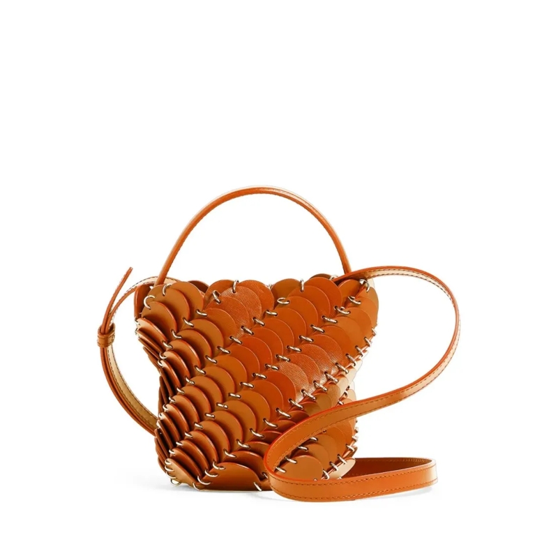 Paco Rabanne Sac à bandoulière Compact Structured Pochette With Minimalist Design Orange