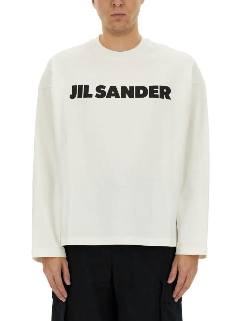 Thumbnail - Jil Sander - T-Shirt With Logo - Größe S - weiß