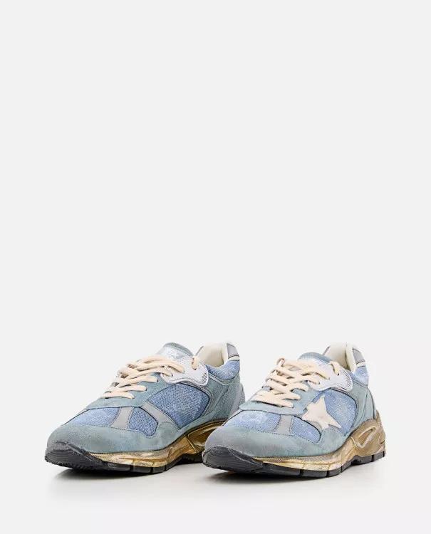 Golden Goose Low-Top Sneaker - Running Dad Net And Suede Upper Leather Star And H - Gr. 39 (EU) - in Blau - für Damen