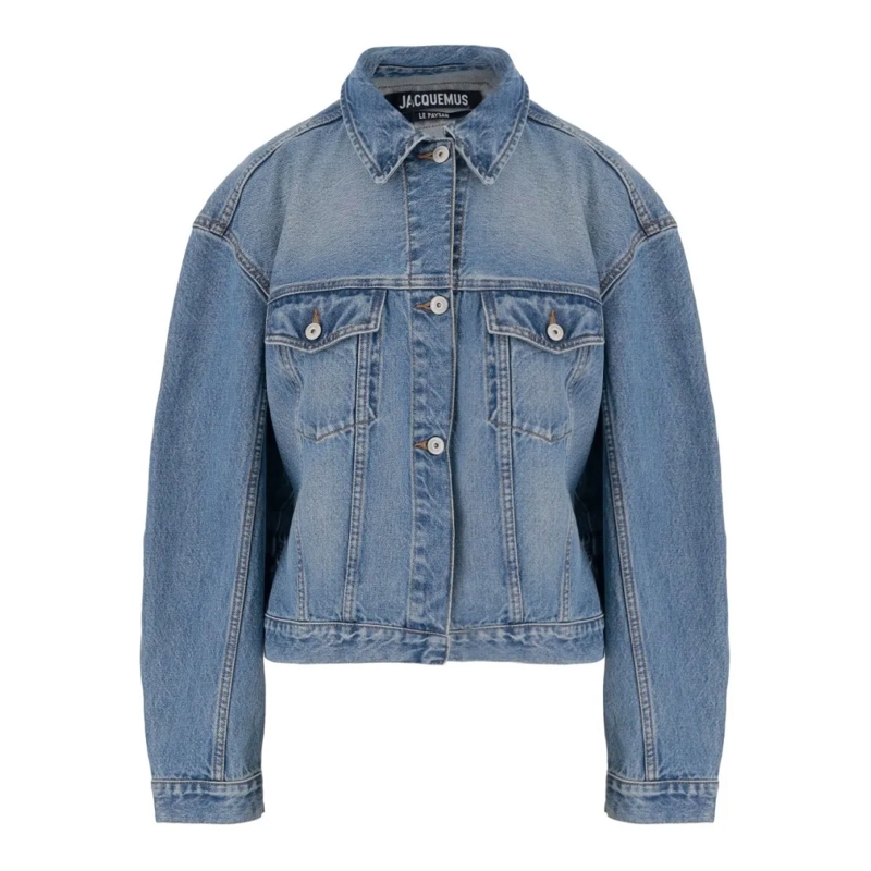 Jacquemus Spijkerjasje Light Blue Denim Jacket Blue