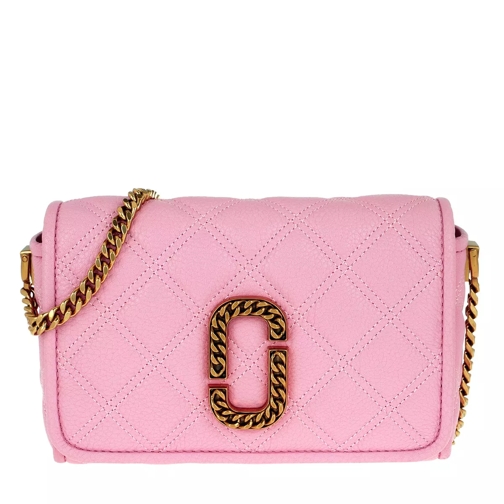 Marc Jacobs The Status Flap Crossbody Bag Leather Powder Pink Crossbody Bag