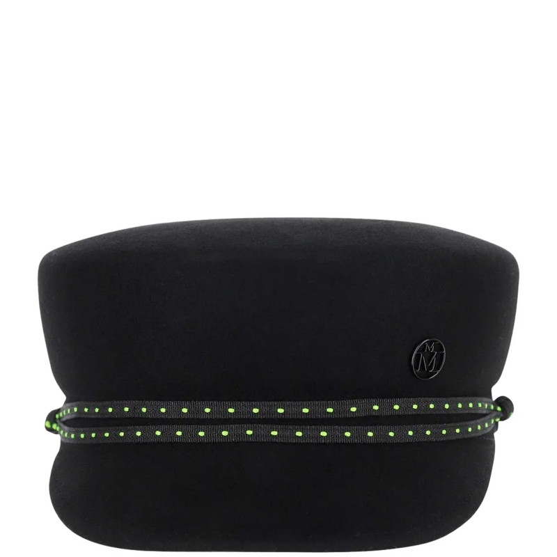 Maison Michel Hoed Felt Sailor Hat Black