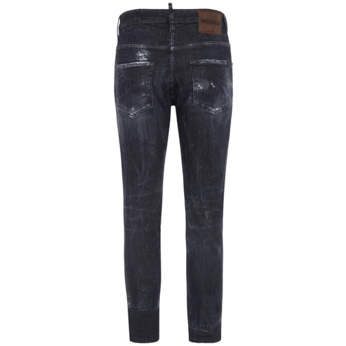 Dsquared2 Slim Fit Jeans Distressed Stretch-Cotton Slim Jeans Black (Image 5)