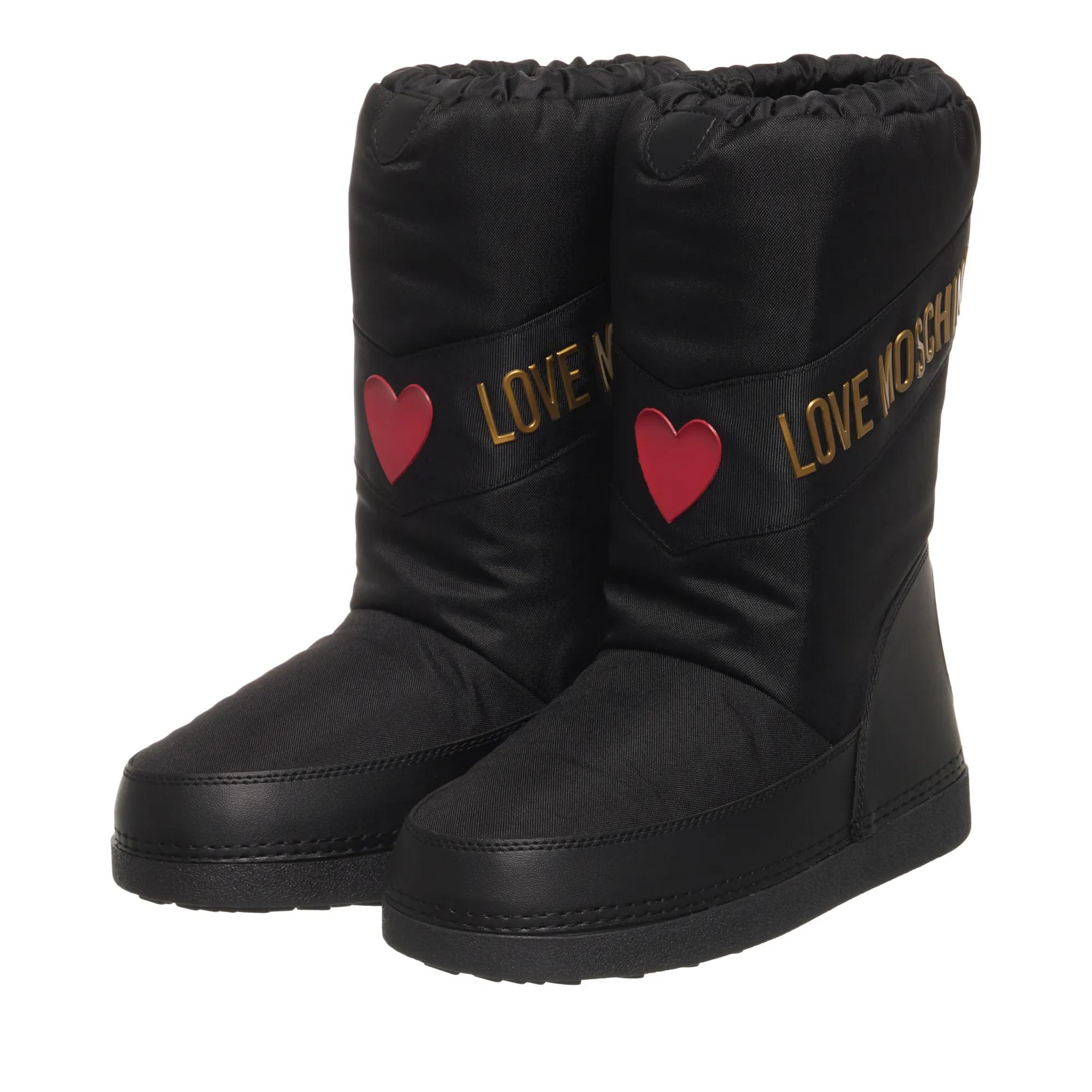 Love Moschino Ski Boot Black Gold Winter Boot