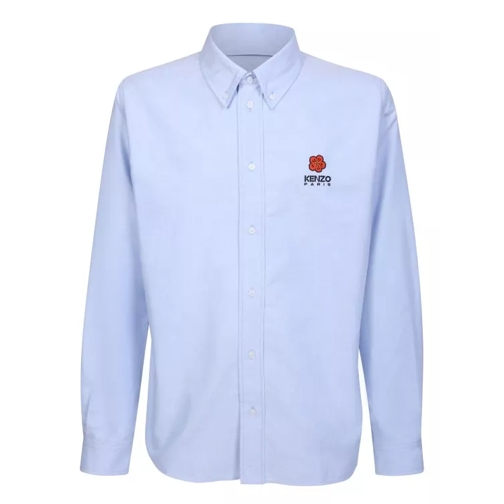 Kenzo Light Blue Cotton Shirt Blue 