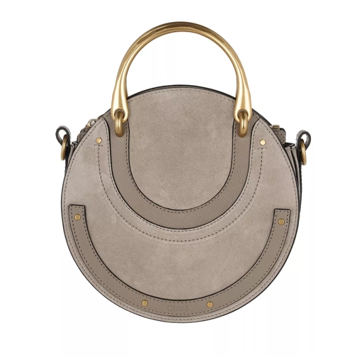 Chloé Pixie Small Shoulder Bag Suede+Smooth Calfskin Motty Grey Crossbody Bag