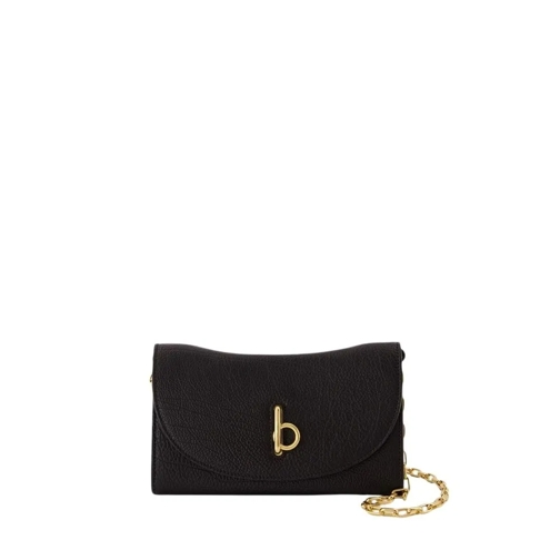 Burberry Porte-monnaie Rocking Horse Wallet On Chain - Leather - Black Black