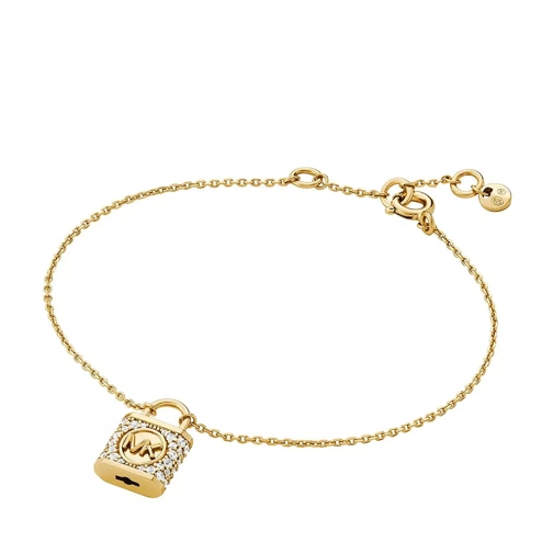 Michael Kors 14K Gold-Plated Sterling Silver Pavé Lock Delicate Gold Armband