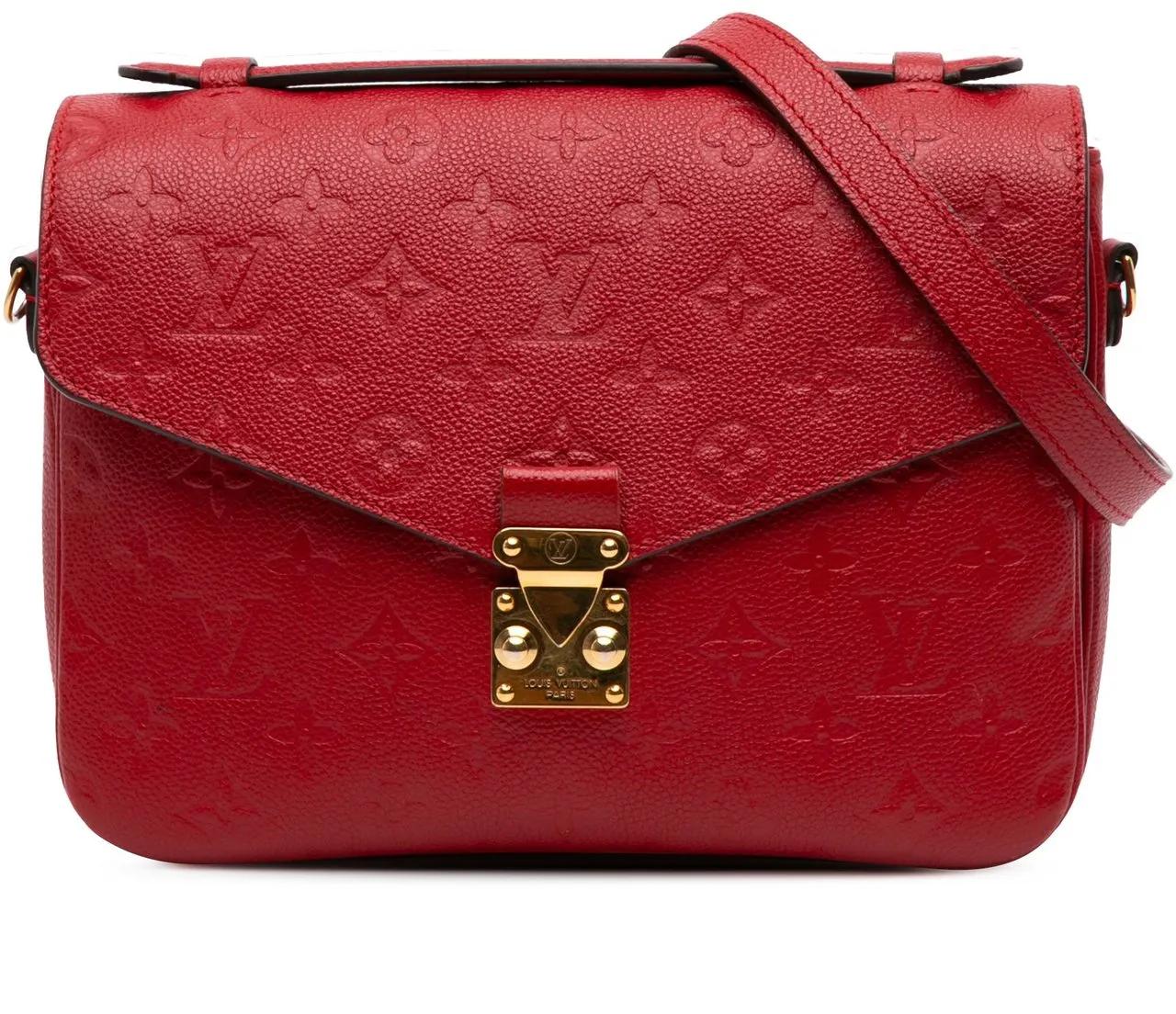 Louis Vuitton Hobo Bags - Monogram Empreinte Pochette Metis - Gr. unisize - in Rot - für Damen