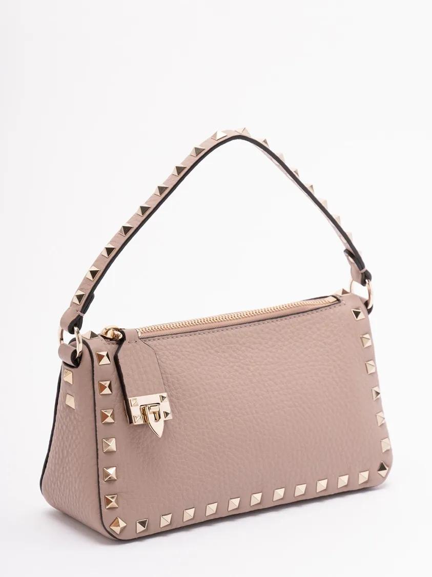 Valentino Garavani Hobo bags `Rockstud` Small Shoulder Bag in beige