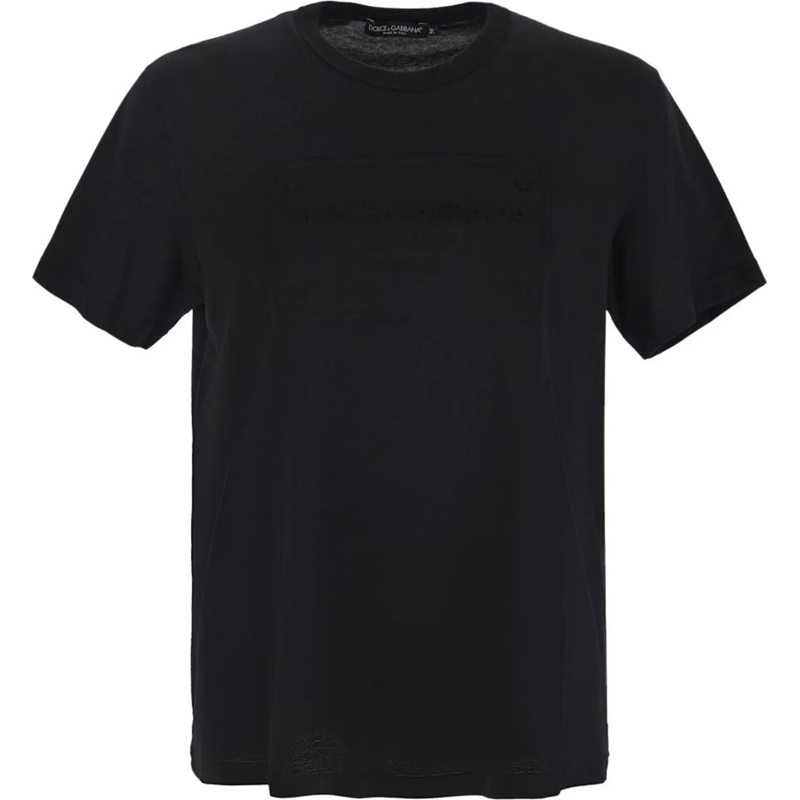 Dolce&Gabbana T-shirt Heren Embossed Logo T-Shirt Zwart schwarz