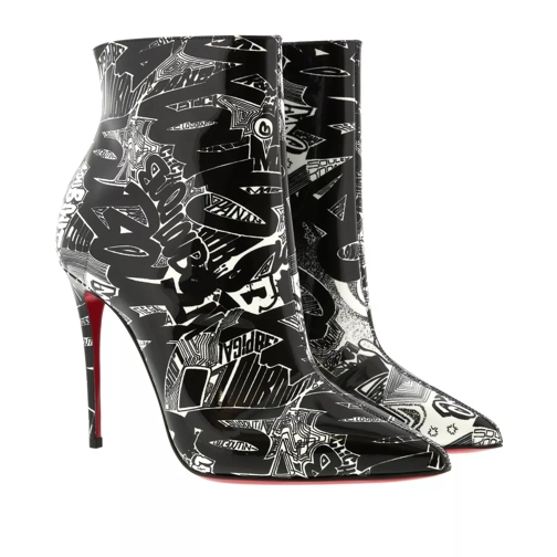 Christian Louboutin So Kate Booty Patent Nicograf 100 Black/White Ankle Boot