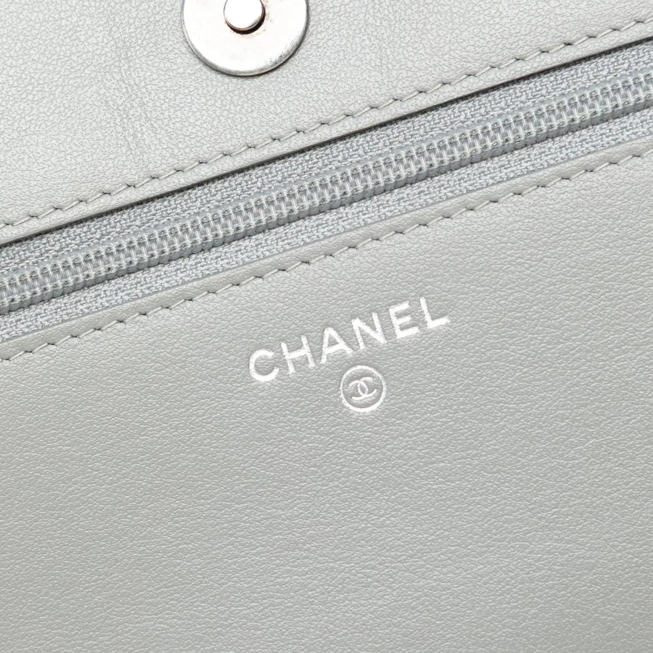 Thumbnail - Chanel Hobo Bags - Diagonal Chevron Calfskin Tassel Wallet On Chain - Gr. unisize - in Grau - für Damen