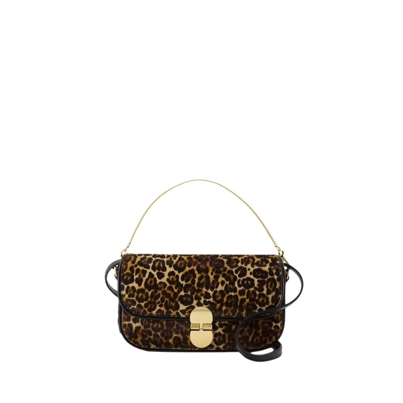 A.P.C. Pochette Grace Chaine Clutch - Leather - Printed Brown