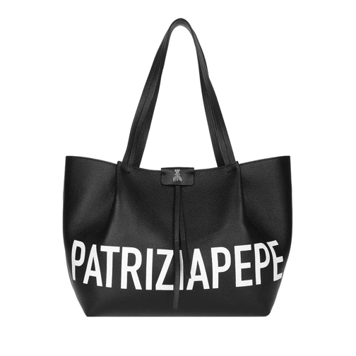 Patrizia Pepe Pepe City Shopping Bag Black White Boodschappentas