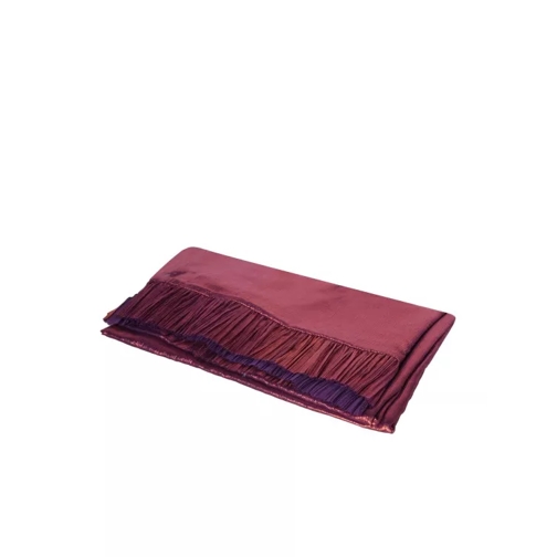 Maria Lucia Hohan Pure Silk Stole With Fringed Detailing Red 