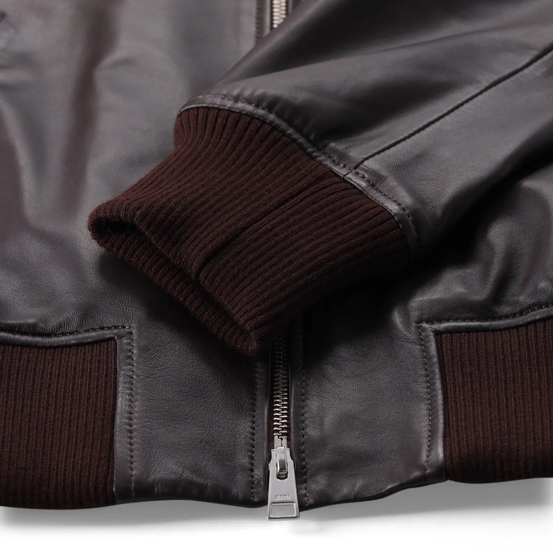 AMI Paris Jacke Jacke aus Leder braun(Image 5)