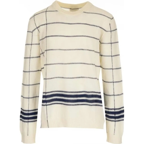 Maison Margiela  Maison Margiela Striped Sweater weiß