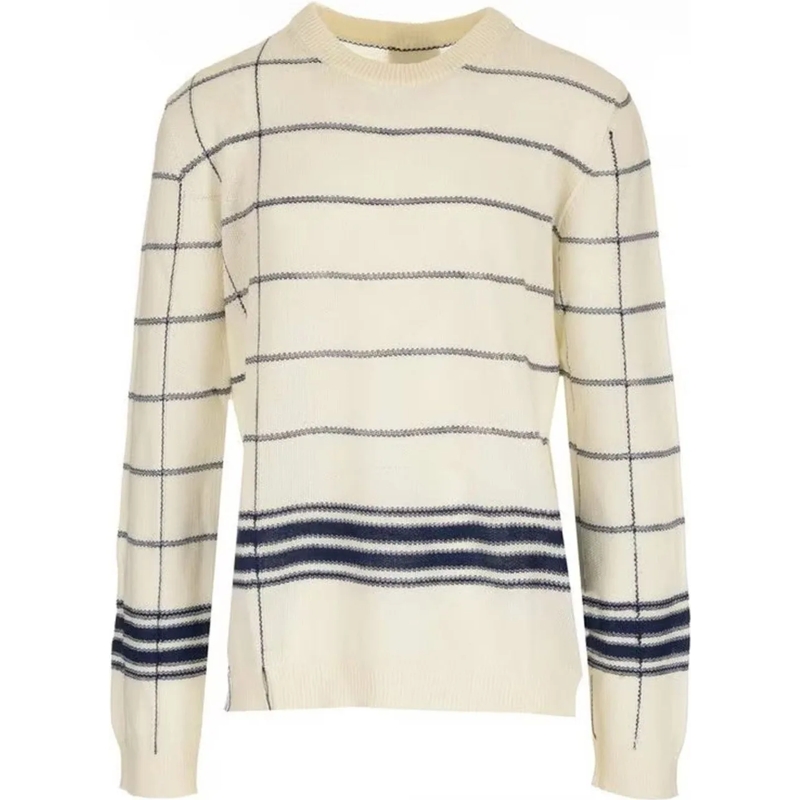 Maison Margiela  Maison Margiela Striped Sweater weiß