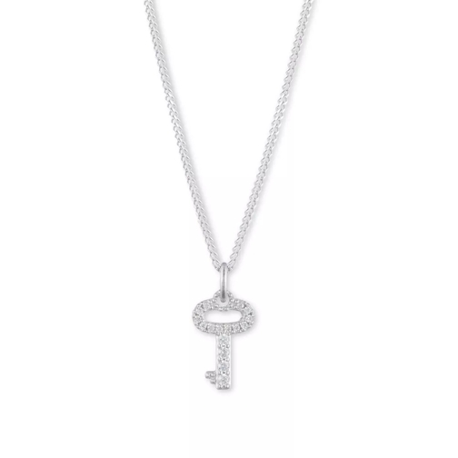 Lauren Ralph Lauren Necklace 14 Key Pendantz Silver/Crystal Kort halsband