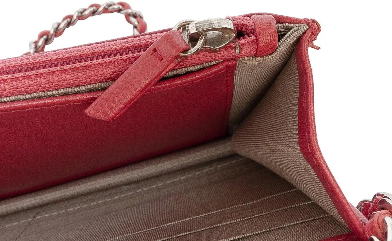 Thumbnail - Chanel Hobo Bags - CC Caviar Sevruga Wallet On Chain - Gr. unisize - in Rot - für Damen