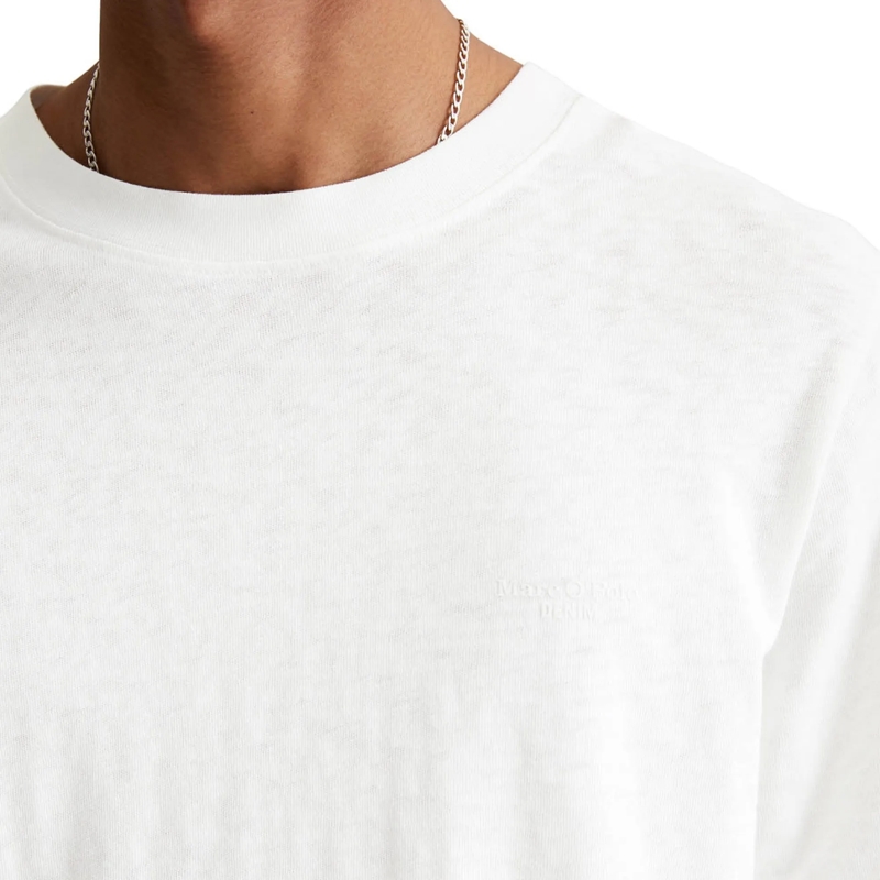 Marc O´Polo Hemd T-Shirt, SSL, Logo Print, Reg 1er Pack weiss(Image 4)