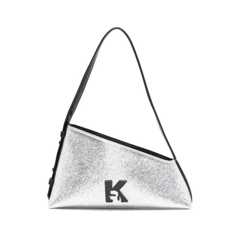 Karl Lagerfeld Schultertasche Structured Bag With Minimalist Design And Clean Li Grey